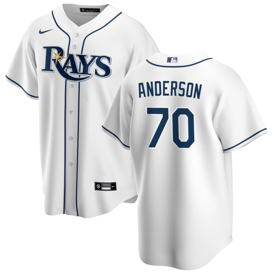 Nike Men #70 Nick Anderson Tampa Bay Rays Baseball Jerseys Sale-White